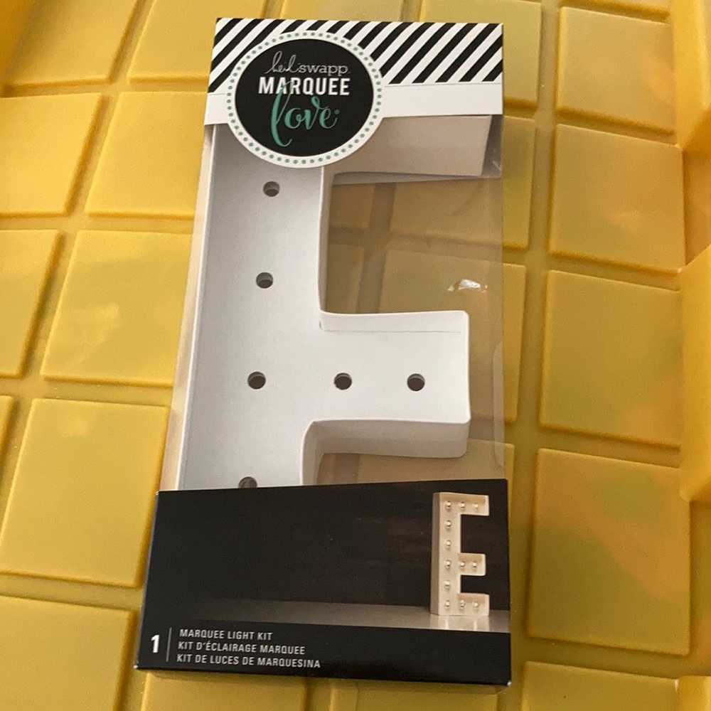 DIY Letter E Marquee Light Kit NIB NWT